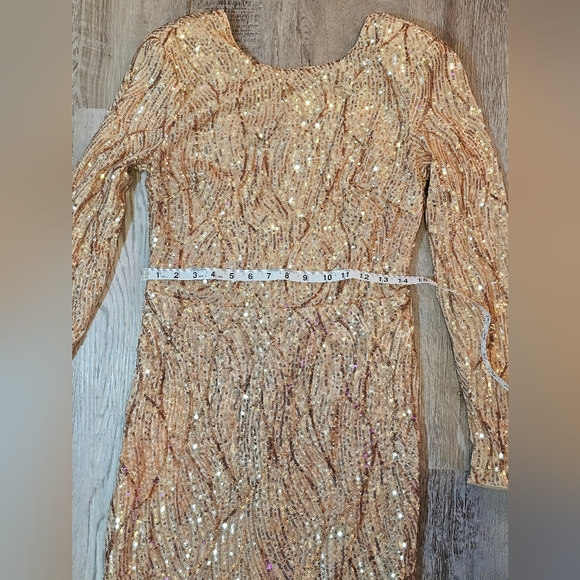 Backless Mermaid Hem Sequin Formal Dress - Picture 3 of 5